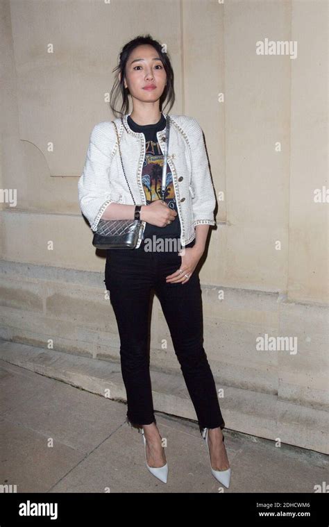 Agnes Liely Arriving Chanel Code Coco Editorial Stock Photo.